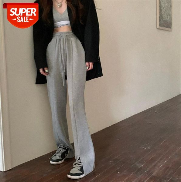 korean version of thin, split, loose, high-waist, straight-leg pants, trousers, casual pants #op1q, Black;gray
korean version of thin, split, loose, high-waist, straight-leg pants, trousers, casual pants #op1q, Black;gray