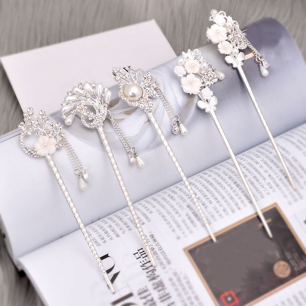 vintage metal hair stick pick rhinestone chinese style chopsticks charm hair pin women hairpins wedding hair jewelry accessories, Silver
vintage metal hair stick pick rhinestone chinese style chopsticks charm hair pin women hairpins wedding hair jewelry accessories, Silver
