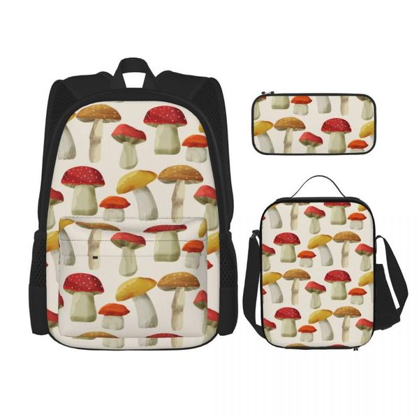 backpack 3 pcs mushrooms watercolor unique prints knapsack for teenagers girls boys travel bagpack children school bags
backpack 3 pcs mushrooms watercolor unique prints knapsack for teenagers girls boys travel bagpack children school bags