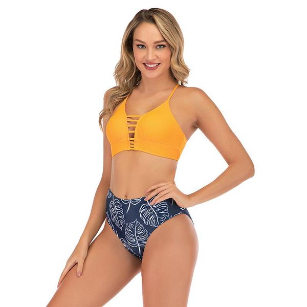 women's swimwear 2021 summer print high waist quick dry tight backless bandage bikini swimsuit for women, White;black
women's swimwear 2021 summer print high waist quick dry tight backless bandage bikini swimsuit for women, White;black