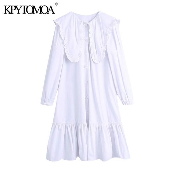 women sweet fashion button-up ruffled midi dress vintage peter pan collar long sleeve female dresses vestidos 210420, Black;gray
women sweet fashion button-up ruffled midi dress vintage peter pan collar long sleeve female dresses vestidos 210420, Black;gray