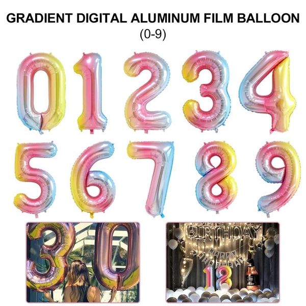 party decoration explosivestyle 32-inch digital gradient color 0-9 aluminum film balloons birthday wedding anniversary scene layout
party decoration explosivestyle 32-inch digital gradient color 0-9 aluminum film balloons birthday wedding anniversary scene layout