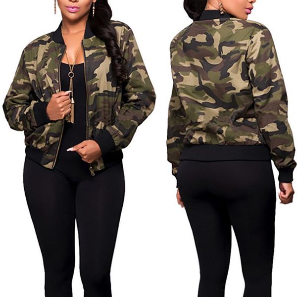 women's jackets camouflage print jacket spring fashion short patchwork coat outewear female casual zipper baseball flight, Black;brown
women's jackets camouflage print jacket spring fashion short patchwork coat outewear female casual zipper baseball flight, Black;brown