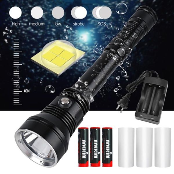 flashlights torches dp70 5-mode scuba diving high power xhp70.2 led 30000lm underwater 80m torch 18650/26650 spearfishing light
flashlights torches dp70 5-mode scuba diving high power xhp70.2 led 30000lm underwater 80m torch 18650/26650 spearfishing light