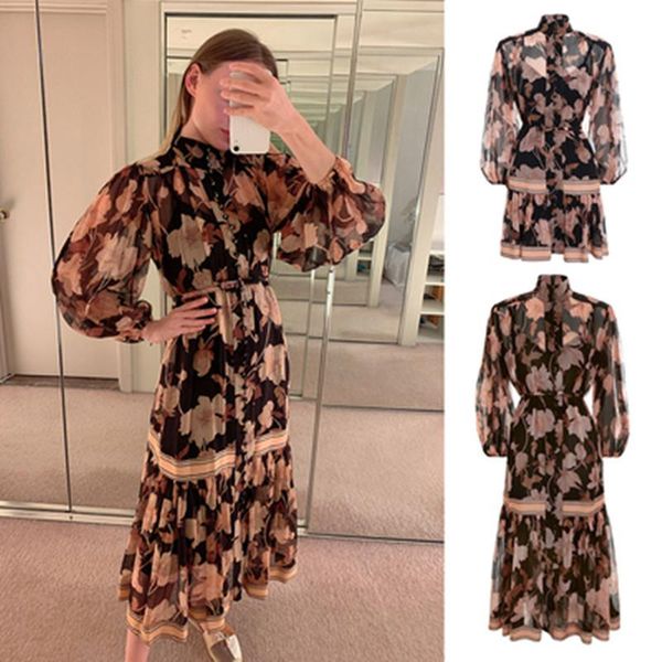 casual dresses women runway dress long sleeve stand collar floral printed with belt female slim evening party tk3, Black;gray
casual dresses women runway dress long sleeve stand collar floral printed with belt female slim evening party tk3, Black;gray