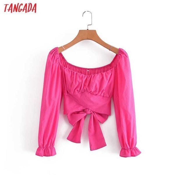 tangada women retro pink off shoulder crop shirt backless with slash summer chic female slim 2l34 210609, White
tangada women retro pink off shoulder crop shirt backless with slash summer chic female slim 2l34 210609, White