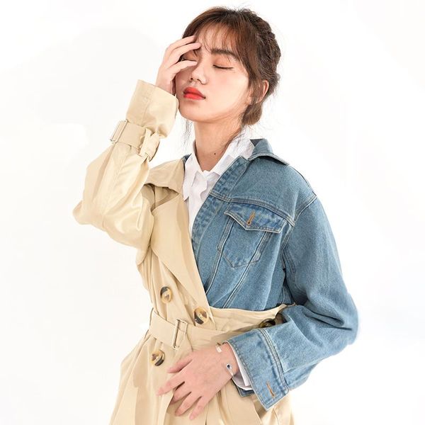 irregular denim women blue long trench lapel sleeve loose fit windbreaker fashion tide spring autumn 2021 ye6381 women's coats, Tan;black
irregular denim women blue long trench lapel sleeve loose fit windbreaker fashion tide spring autumn 2021 ye6381 women's coats, Tan;black