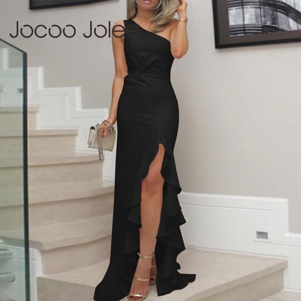 one shoulder irregular ruffle hem long dress women casual bodycon bandage nightclub elegant party 210428, Black;gray
one shoulder irregular ruffle hem long dress women casual bodycon bandage nightclub elegant party 210428, Black;gray