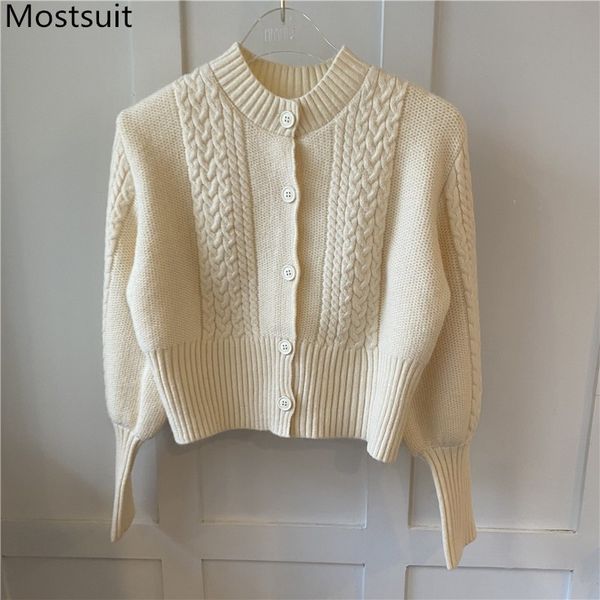 korean o-neck twisted knitted jumpers cardigan women spring single-breasted lantern sleeve fashion elegant ladies sweater 210514, White;black
korean o-neck twisted knitted jumpers cardigan women spring single-breasted lantern sleeve fashion elegant ladies sweater 210514, White;black