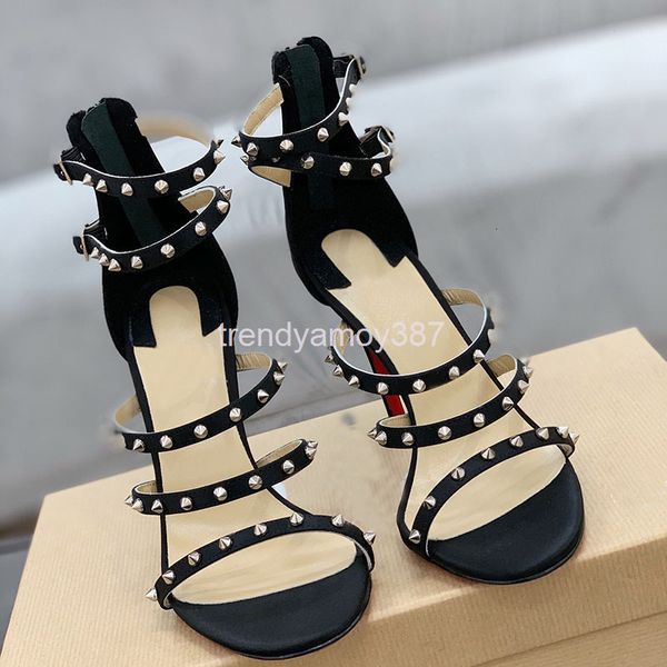 dress shoes red rivet open toe high-heeled sandals women's thin heels fashion shallow mouth one line buckle roman women, Black
dress shoes red rivet open toe high-heeled sandals women's thin heels fashion shallow mouth one line buckle roman women, Black
