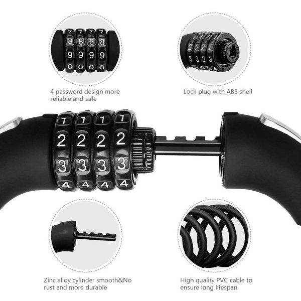 bike locks heavy duty lock hcl2c cable high security 4 digit resettable combination self coiling bicycle lock-1.8m/6ft-music
bike locks heavy duty lock hcl2c cable high security 4 digit resettable combination self coiling bicycle lock-1.8m/6ft-music