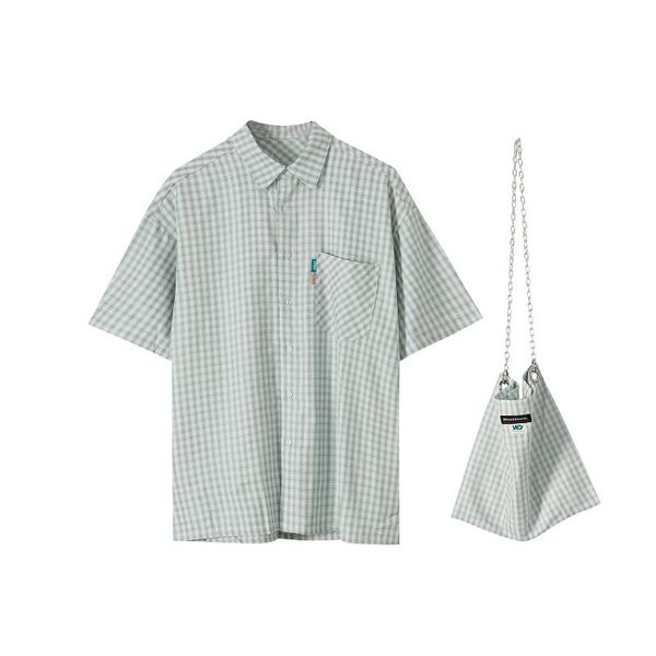 male japan korea style streetwear hip hop fashion shirt men short sleeve include loose casual plaid men's shirts, White;black
male japan korea style streetwear hip hop fashion shirt men short sleeve include loose casual plaid men's shirts, White;black