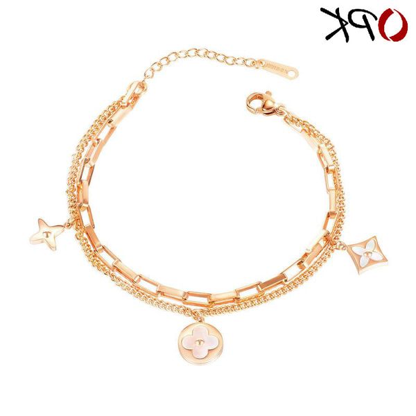 2020 new jewelry simple fashion titanium steel bracelet women's design mori double flower jewelry, Golden;silver
2020 new jewelry simple fashion titanium steel bracelet women's design mori double flower jewelry, Golden;silver