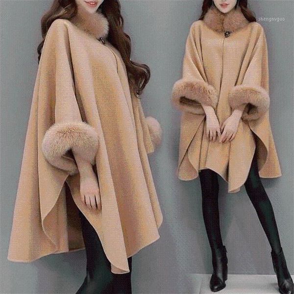women's wool & blends winter womens cloak big fur collar plus size coat long jackets parka coats outerwear, Black
women's wool & blends winter womens cloak big fur collar plus size coat long jackets parka coats outerwear, Black