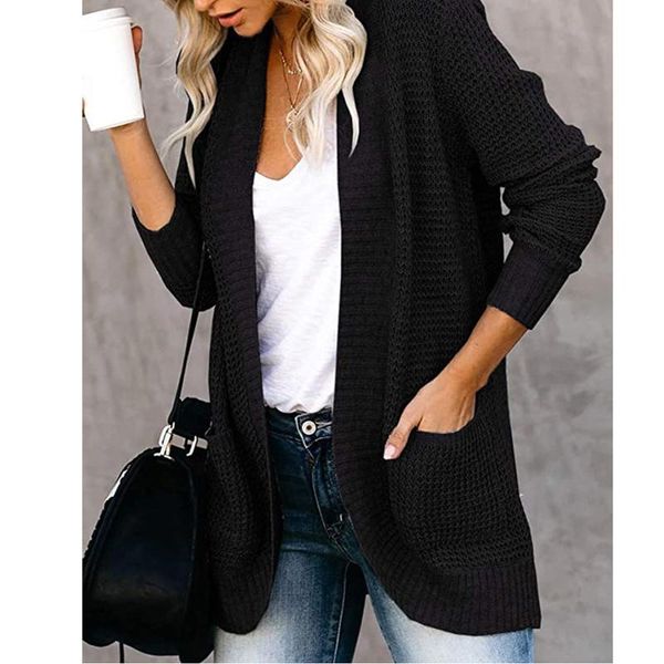 women's knits & tees 2021 autumn winter fashion women mid-length cardigan sweater coat female loose long sleeve solid color jacket top, White
women's knits & tees 2021 autumn winter fashion women mid-length cardigan sweater coat female loose long sleeve solid color jacket top, White