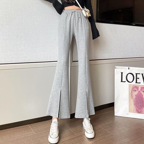 women's pants & capris fork wide-legged female age season thin section flares little who trousers drape of tall waist a gray cargo, Black;white
women's pants & capris fork wide-legged female age season thin section flares little who trousers drape of tall waist a gray cargo, Black;white