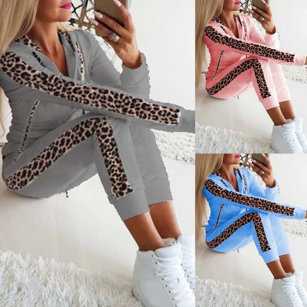 women's tracksuits women sets zip hoodies leopard fitness sweatshirt & pants ladies casual 2 piece set workout high-waisted trousers su, Gray
women's tracksuits women sets zip hoodies leopard fitness sweatshirt & pants ladies casual 2 piece set workout high-waisted trousers su, Gray