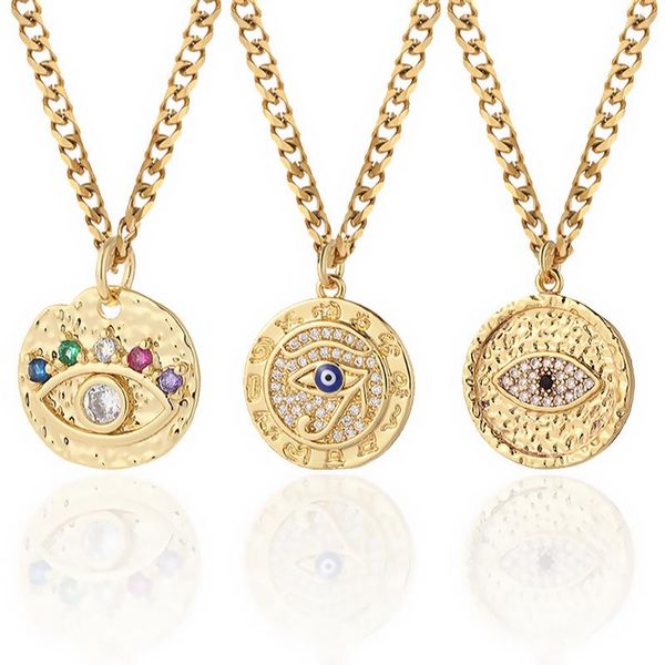 pendant necklaces evil blue eye woman's necklace gold boho vintage choker long chain stainless steel cuba link for women, Silver
pendant necklaces evil blue eye woman's necklace gold boho vintage choker long chain stainless steel cuba link for women, Silver