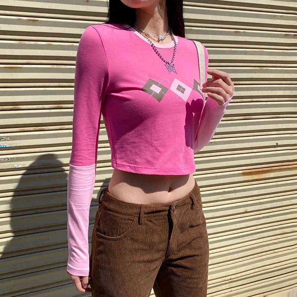 women's t-shirt heyoungirl argyle pink sweat y2k crop t women casual cotton long sleeve t-shirt ladies patchwork fashion tee 0g8p, White
women's t-shirt heyoungirl argyle pink sweat y2k crop t women casual cotton long sleeve t-shirt ladies patchwork fashion tee 0g8p, White