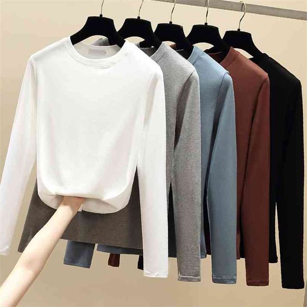 wwenn casual slim woman tshirt plus size korean tee shirt femme long sleeve t o-neck autumn spring t- women 210507, White
wwenn casual slim woman tshirt plus size korean tee shirt femme long sleeve t o-neck autumn spring t- women 210507, White