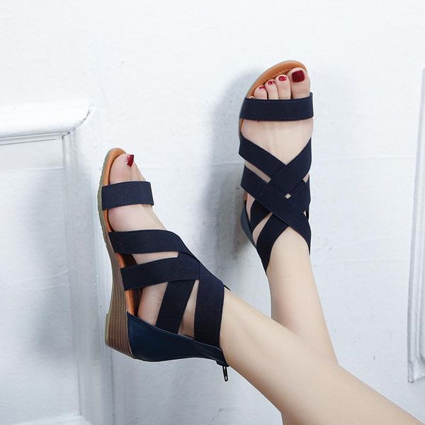 summer flat sandals female gladiator open toe sandal casual elastic shoe hollow women's platform comfortable beach shoes, Black
summer flat sandals female gladiator open toe sandal casual elastic shoe hollow women's platform comfortable beach shoes, Black
