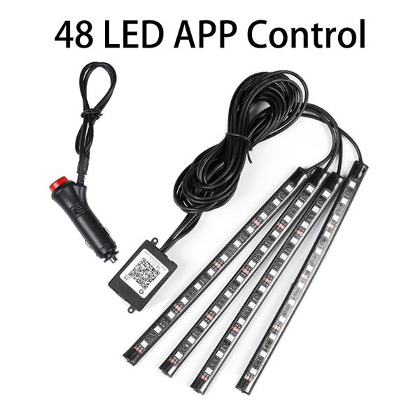 4pcs 48leds car rgb led neon interior light lamp strip decorative atmosphere lights wireless phone app control for android ios
4pcs 48leds car rgb led neon interior light lamp strip decorative atmosphere lights wireless phone app control for android ios