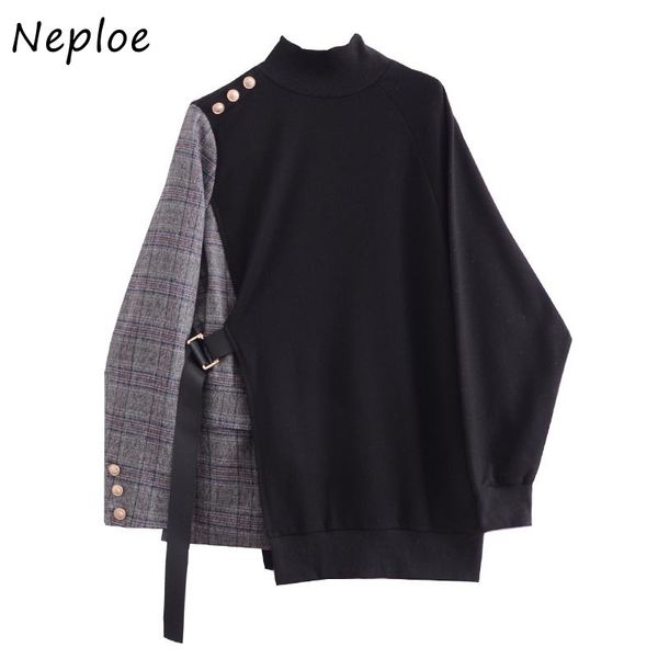 neploe panelled plaid patchwork hoody autumn loose irregular drawstring hoodies women new chic button femme jacket 1g669 210423, Black
neploe panelled plaid patchwork hoody autumn loose irregular drawstring hoodies women new chic button femme jacket 1g669 210423, Black
