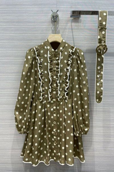 high-end famous brand womens clothing early autumn palace wooden ear puff sleeve polka dot dress female fashion, White;black
high-end famous brand womens clothing early autumn palace wooden ear puff sleeve polka dot dress female fashion, White;black