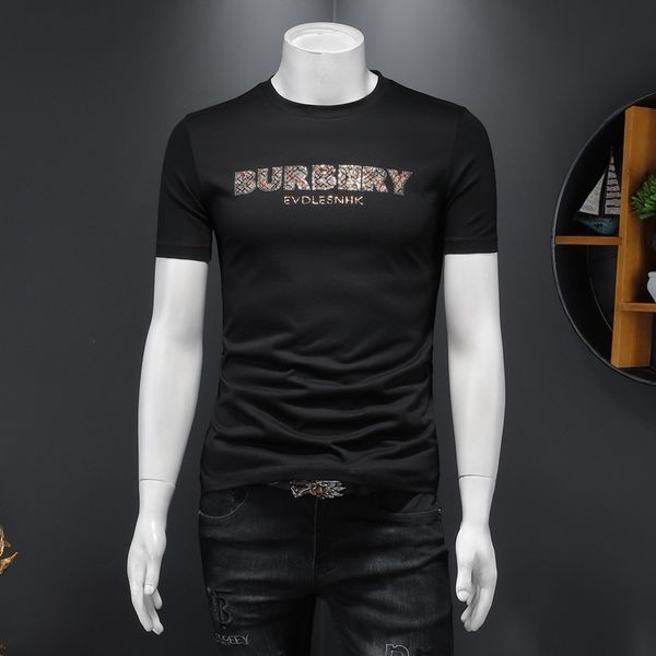 fashion t shirts men's double mercerized cotton short sleeve large casual 2021 summer drill, White;black
fashion t shirts men's double mercerized cotton short sleeve large casual 2021 summer drill, White;black