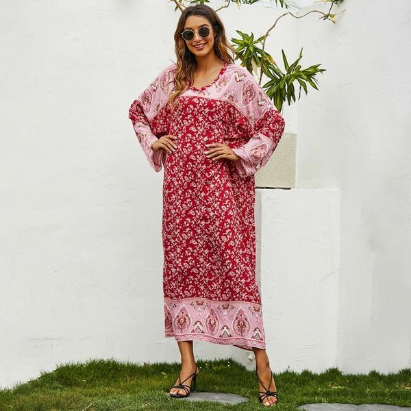 ethnic clothing abaya, dubai turkish muslim long sleeve print dress, islamic african de moda musulman, Red
ethnic clothing abaya, dubai turkish muslim long sleeve print dress, islamic african de moda musulman, Red