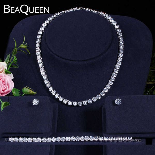 beaqueen classic women full 6mm cubic zirconia round stone choker necklace earrings and bracelet wedding jewelry sets js163 h1022, Silver
beaqueen classic women full 6mm cubic zirconia round stone choker necklace earrings and bracelet wedding jewelry sets js163 h1022, Silver
