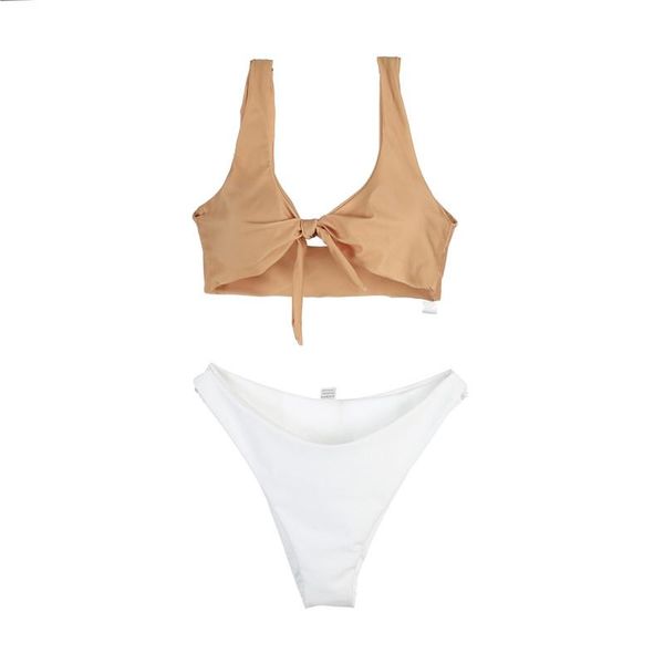women's swimwear 2021 solid women summer push up unpadded high waist beachwear bathing 2pcs biquinis femme swimming suits, White;black
women's swimwear 2021 solid women summer push up unpadded high waist beachwear bathing 2pcs biquinis femme swimming suits, White;black