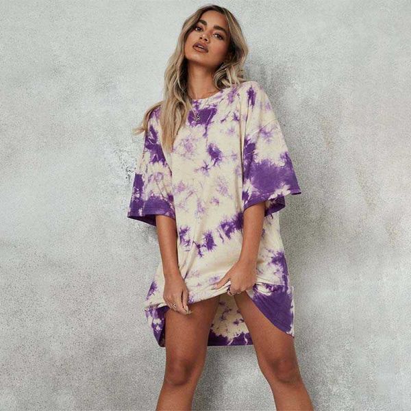 tie dye print loose short sleeve dres casual o neck streetwear waist plus size mini dresses ropa mujer 210604, Black;gray
tie dye print loose short sleeve dres casual o neck streetwear waist plus size mini dresses ropa mujer 210604, Black;gray