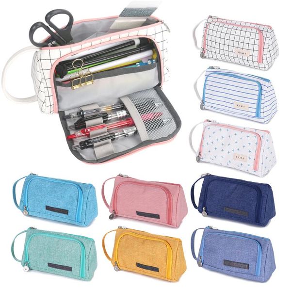 pencil bags canvas double zip large capacity pen case bag school stationery student gift multifunction cosmetic storage box
pencil bags canvas double zip large capacity pen case bag school stationery student gift multifunction cosmetic storage box