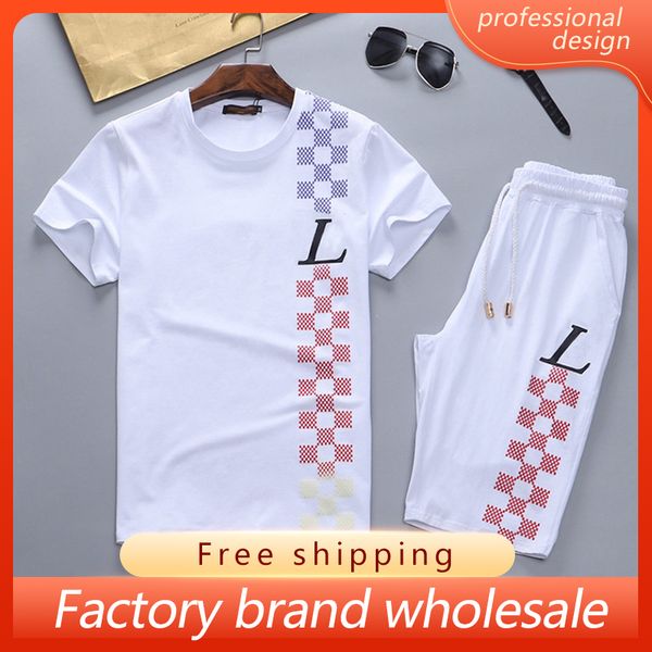 2021 new short-sleeved t-shirt suit for men's summer clothes leisure sports and fashion men's shorts designer's set with tide, Gray
2021 new short-sleeved t-shirt suit for men's summer clothes leisure sports and fashion men's shorts designer's set with tide, Gray