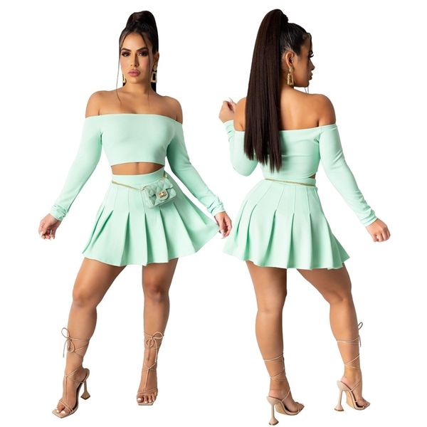 spring summer fashion women long sleeves strap slash neck crop + hundred pleats mini skirt nightclub suits 2021, White
spring summer fashion women long sleeves strap slash neck crop + hundred pleats mini skirt nightclub suits 2021, White