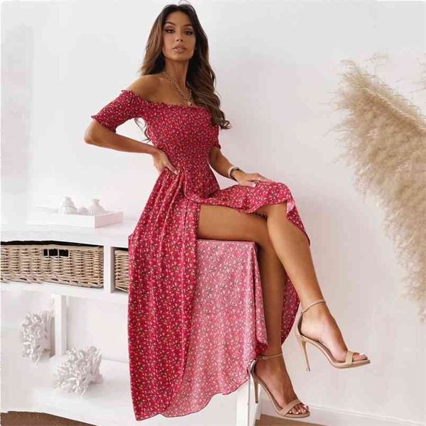 summer dress slash neck short sleeve floral print fashion boho high waist split irregular maxi es for women 210517, Black;gray
summer dress slash neck short sleeve floral print fashion boho high waist split irregular maxi es for women 210517, Black;gray