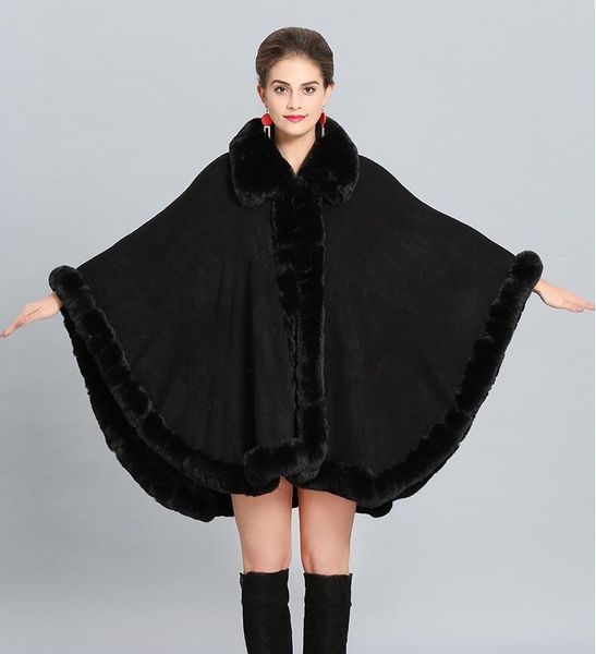 scarves winter cloak faux cashmere warm thick coat 2021 plus size poncho women solid fur neck cape big pendulum dovetail cardigan, Blue;gray
scarves winter cloak faux cashmere warm thick coat 2021 plus size poncho women solid fur neck cape big pendulum dovetail cardigan, Blue;gray