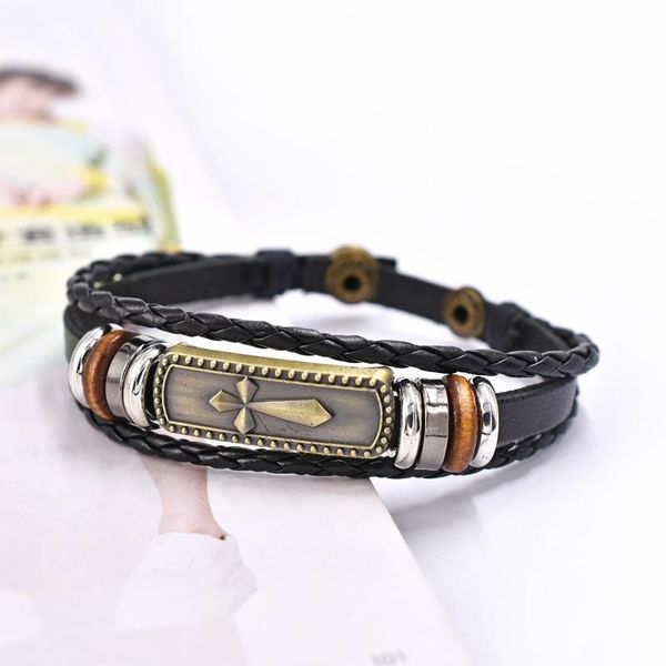 charm bracelets christian cross bronze metal pendant bracelet & bangles devout disciple leather for men women jewelry accessories, Golden;silver
charm bracelets christian cross bronze metal pendant bracelet & bangles devout disciple leather for men women jewelry accessories, Golden;silver