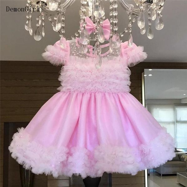 girl's dresses pink puffy baby girls dress pearls ruffles cute children birthday party year kids clothes poshoot, Red;yellow
girl's dresses pink puffy baby girls dress pearls ruffles cute children birthday party year kids clothes poshoot, Red;yellow