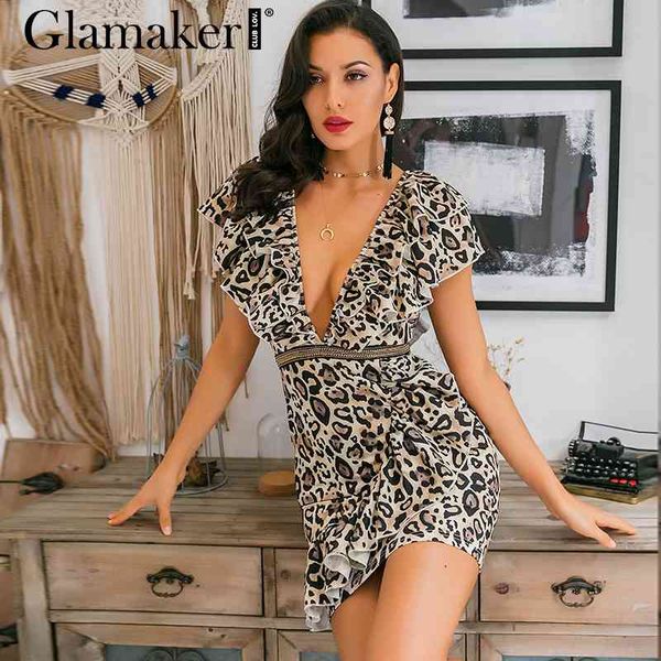 glamaker leopard print v neck bodycon mini dress patchwork ruffle dress autumnwinter elegant party women vestidos de fiesta 210414, Black;gray
glamaker leopard print v neck bodycon mini dress patchwork ruffle dress autumnwinter elegant party women vestidos de fiesta 210414, Black;gray