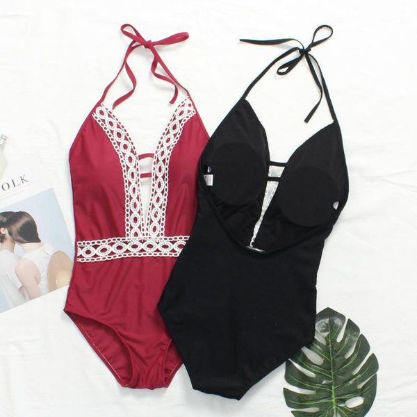 one-piece suits summer brazilian lace swimsuit v neck swimwear cute halter beach wear red bathing pool
one-piece suits summer brazilian lace swimsuit v neck swimwear cute halter beach wear red bathing pool