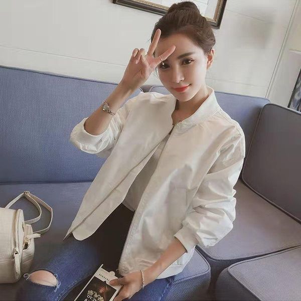 women's jackets 2021 zipper coat veste chaqueta spring and autumn female korean fashion bomber jacket white printed letter, Black;brown
women's jackets 2021 zipper coat veste chaqueta spring and autumn female korean fashion bomber jacket white printed letter, Black;brown