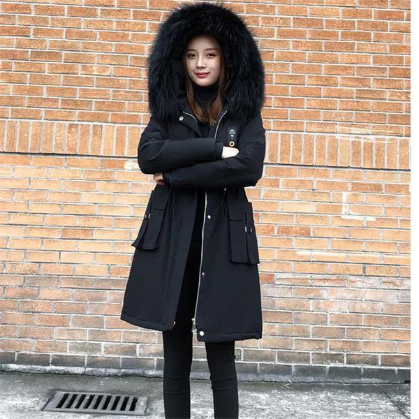 women's down & parkas mid-length cotton coat female 2021 winter lamb hair silm hooded clothes party1, Black
women's down & parkas mid-length cotton coat female 2021 winter lamb hair silm hooded clothes party1, Black