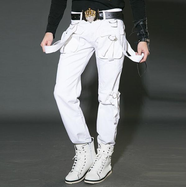 27-36 2021 men's brand bar stage white male non-mainstream fashion casual pants singers costumes clothing trousers, Black
27-36 2021 men's brand bar stage white male non-mainstream fashion casual pants singers costumes clothing trousers, Black
