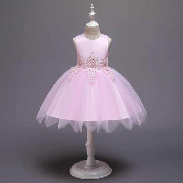 girl's dresses flower girls pearls embroidery tulle lace sleeveless appliques crystal o-neck knee-length kids party princess gown f204, Red;yellow
girl's dresses flower girls pearls embroidery tulle lace sleeveless appliques crystal o-neck knee-length kids party princess gown f204, Red;yellow
