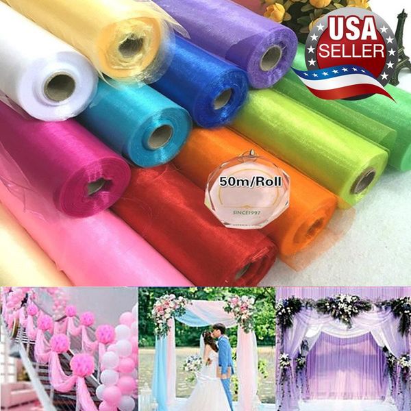 party decoration 50cm x50m wedding table runner yarn roll crystal organza tule gauze
party decoration 50cm x50m wedding table runner yarn roll crystal organza tule gauze