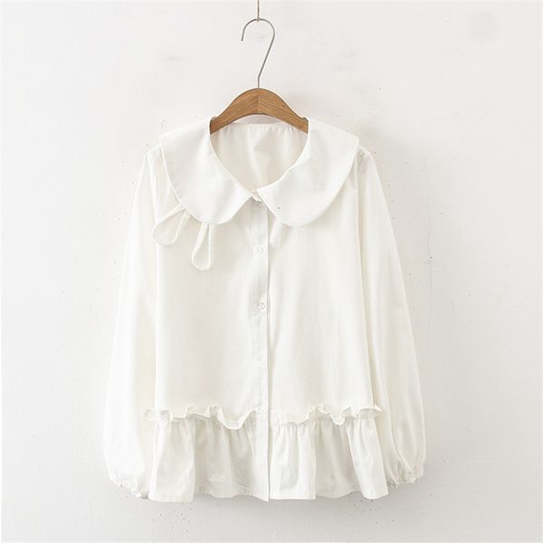 japanese mori girls kawaii blouse women sweet rabbit ears peter pan collar white doll shirts cute ruffle long sleeve cotton, White;black
japanese mori girls kawaii blouse women sweet rabbit ears peter pan collar white doll shirts cute ruffle long sleeve cotton, White;black