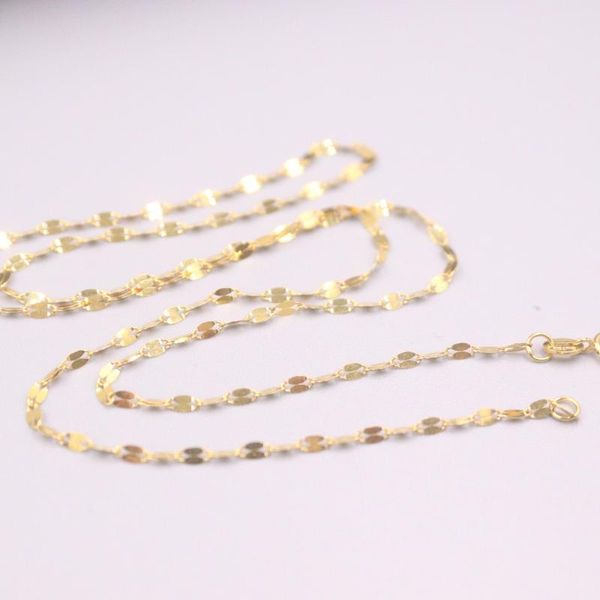 chains au750 real 18k yellow gold chain neckalce for women female 1.8mm lip-shaped link choker necklace 18''l gift, Silver
chains au750 real 18k yellow gold chain neckalce for women female 1.8mm lip-shaped link choker necklace 18''l gift, Silver