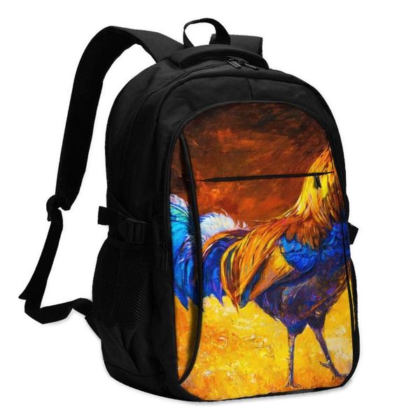 backpack lapschool backpacks rooster oil painting usb charging business travel bag classic design
backpack lapschool backpacks rooster oil painting usb charging business travel bag classic design